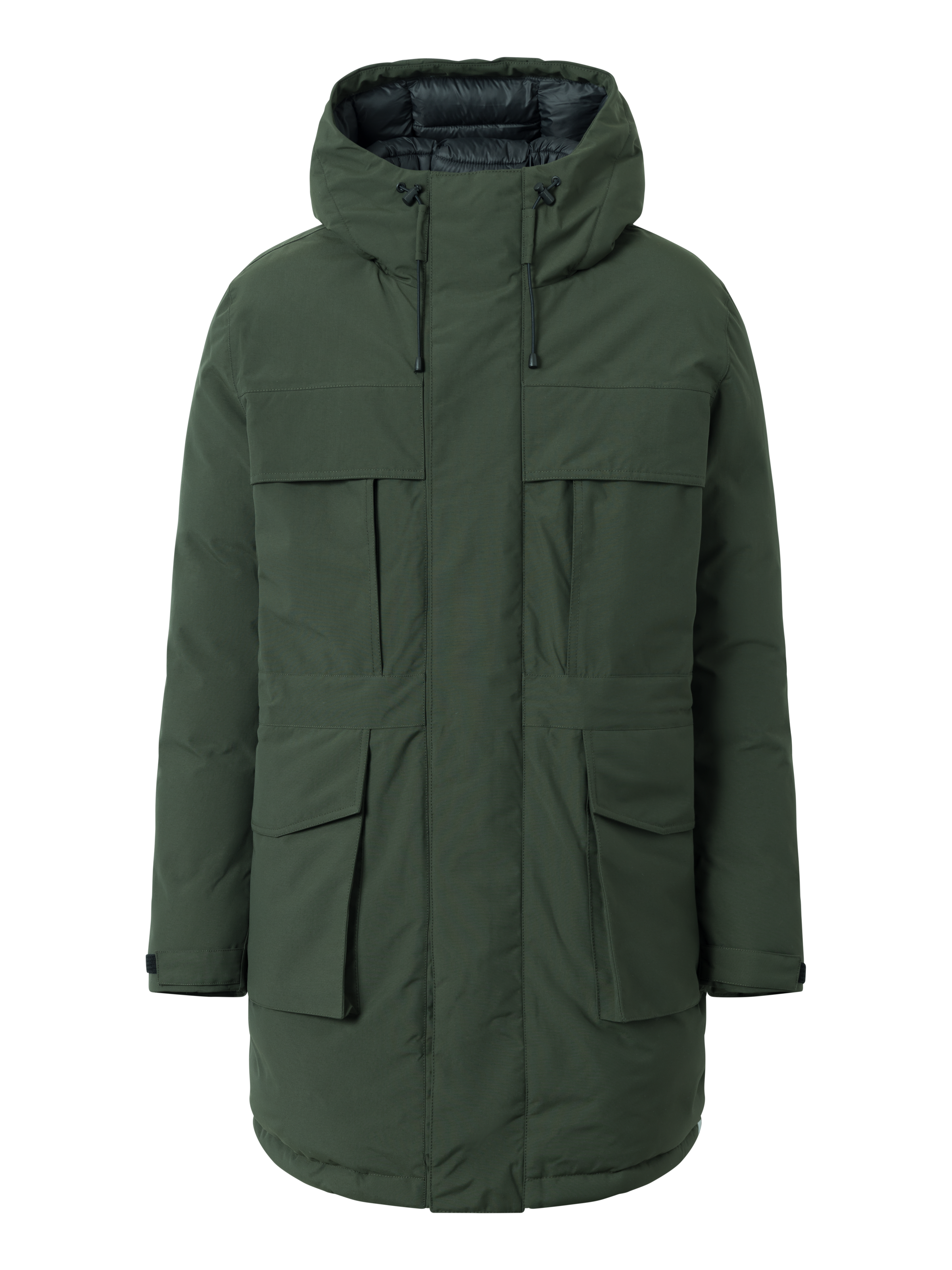 KNOWLEDGE COTTON APPAREL LONG PADDED COAT - FORREST NIGHT