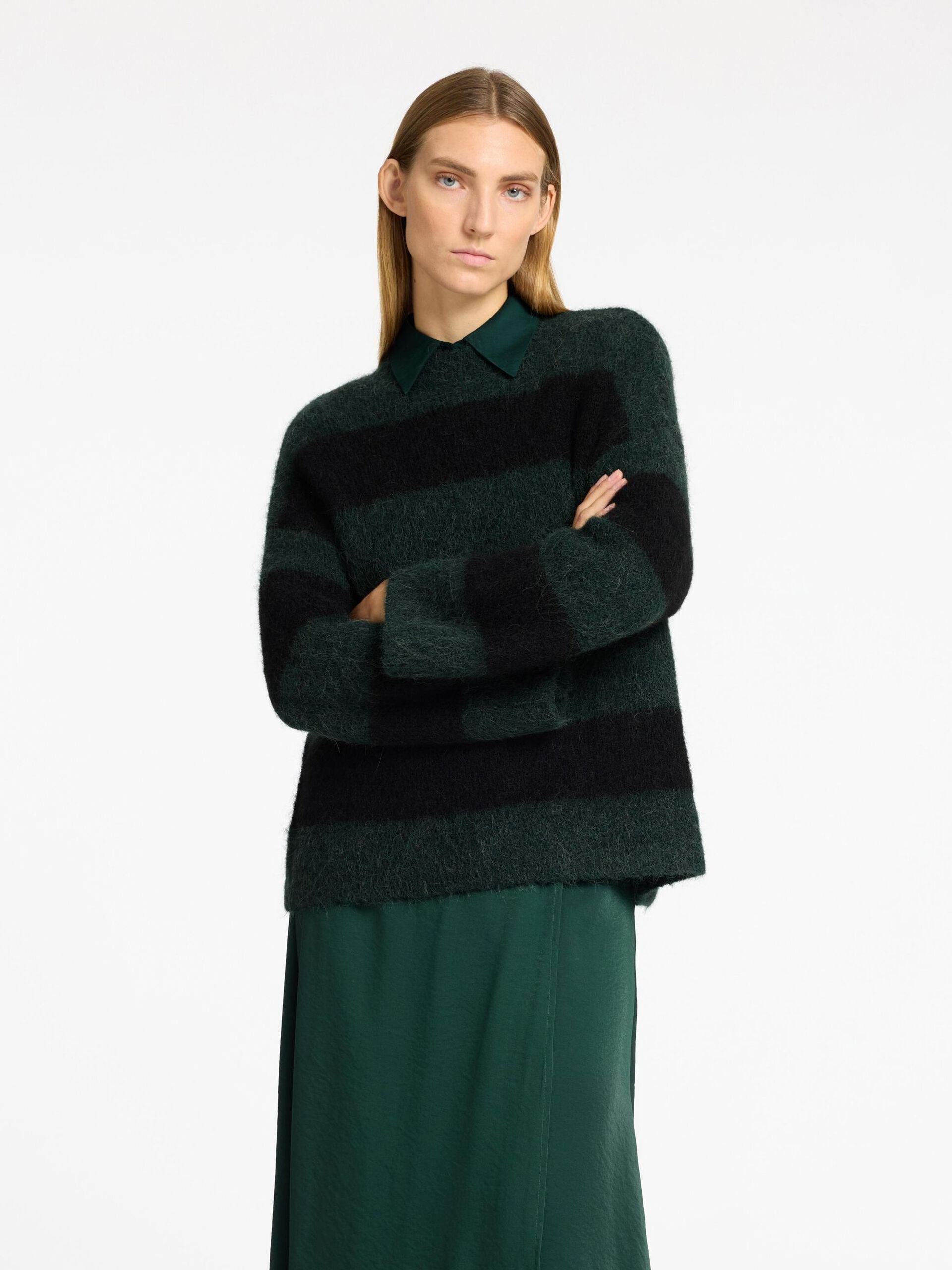 SELECTED FEMME KNIT - SCARAB/BLACK