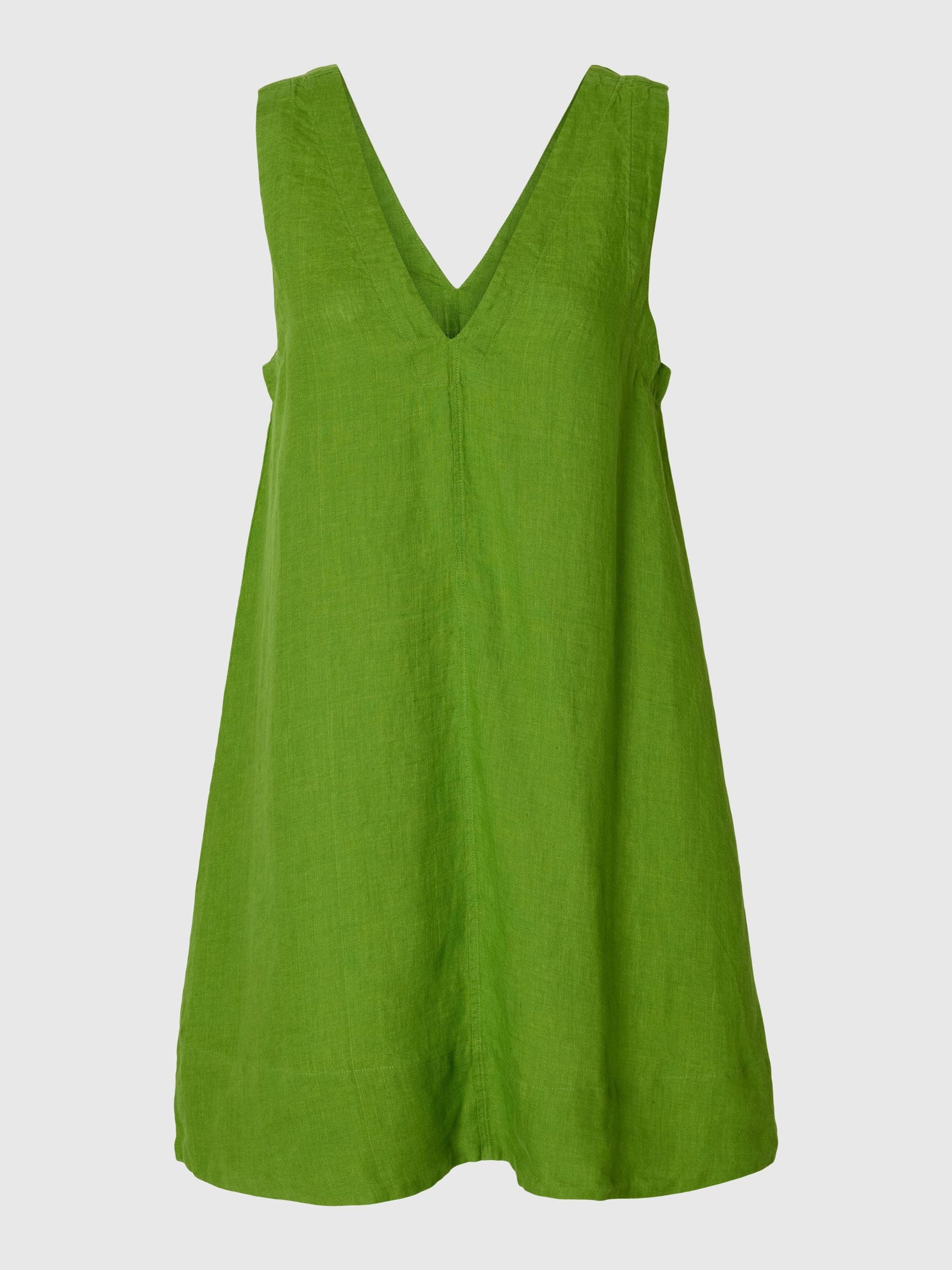 SELECTED FEMME LINEN DRESS - GREEN