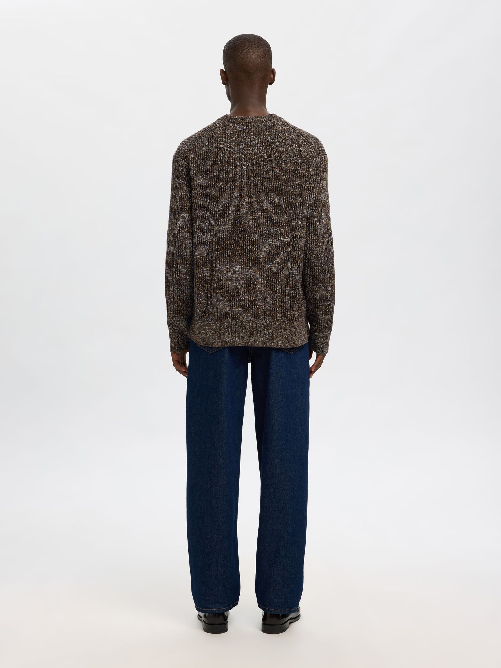 CREW NECK KNIT - DEMITASSE/TWIST