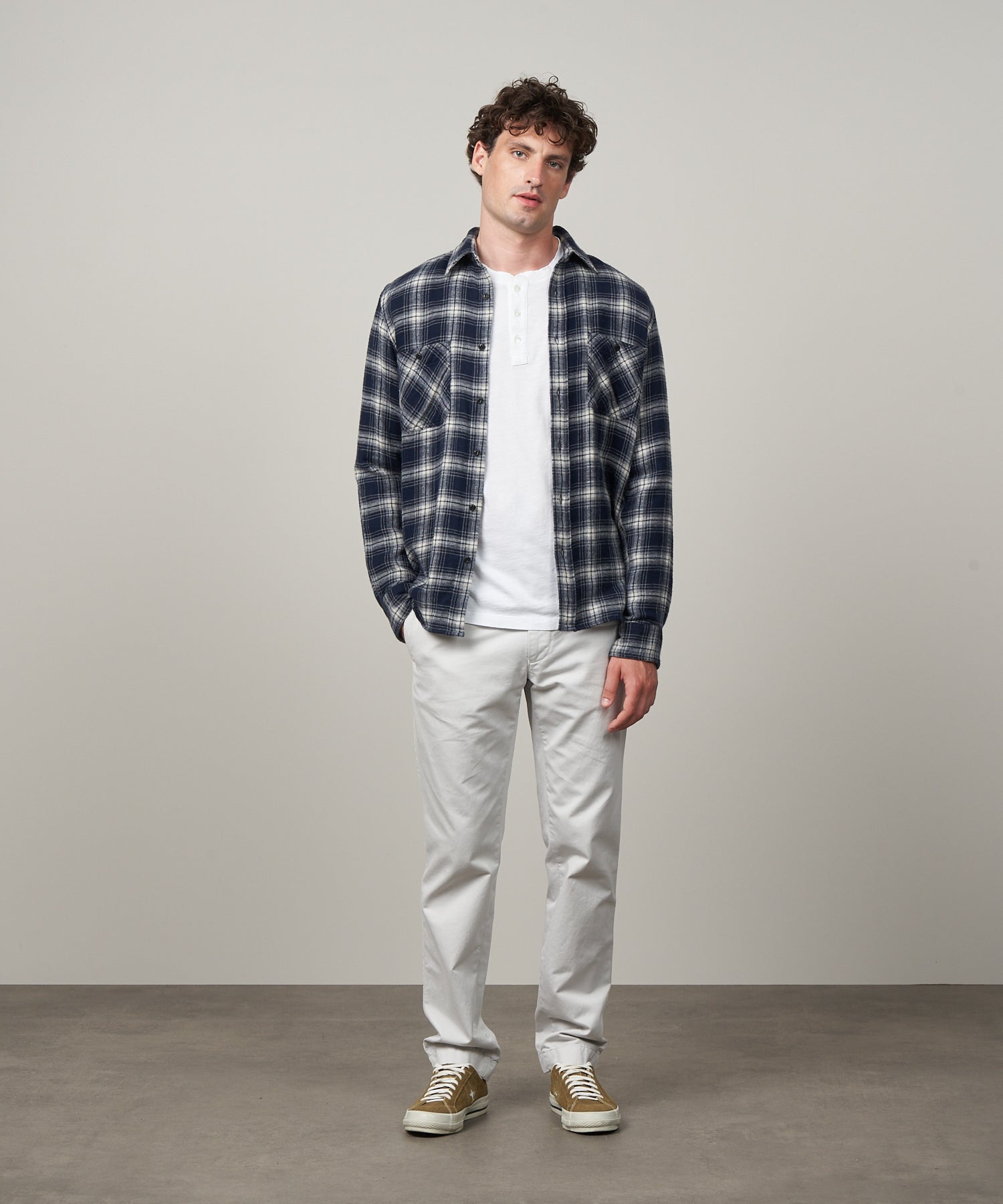 HARTFORD SHIRT - GREY/NAVY