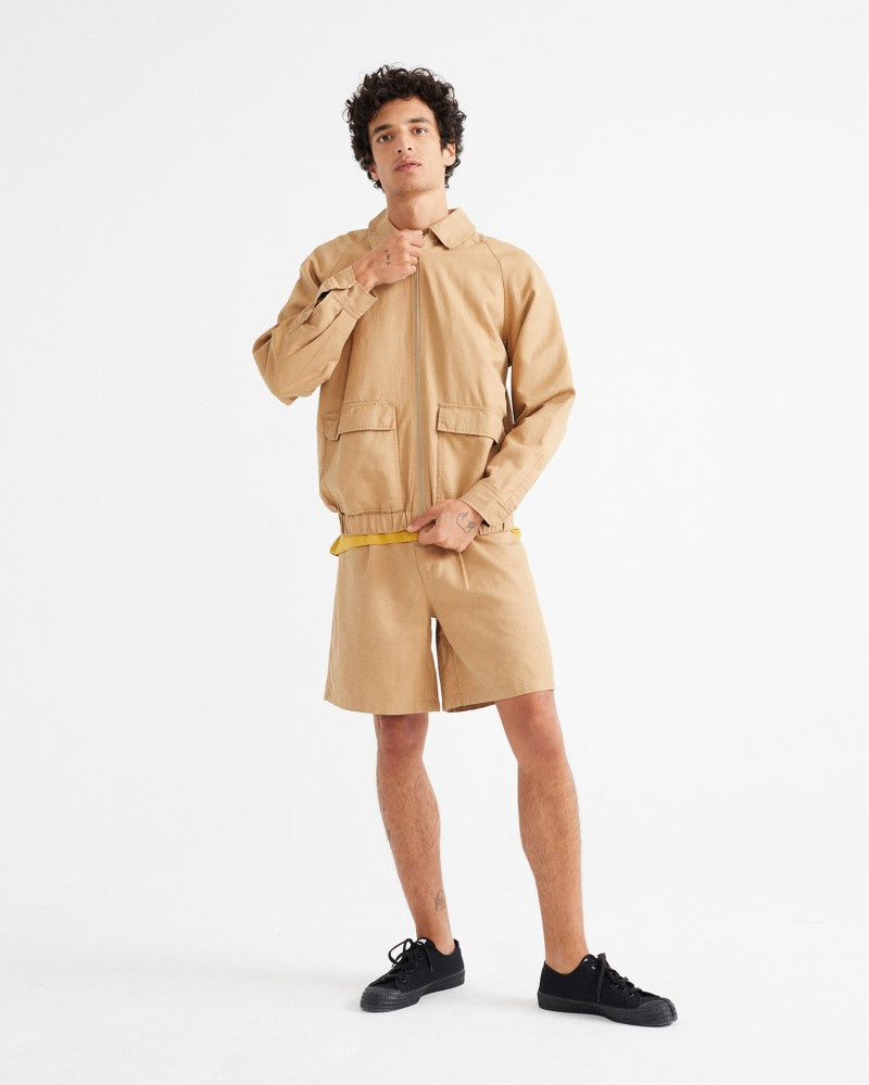 THINKING MU DRAGONFLY JACKET - CAMEL