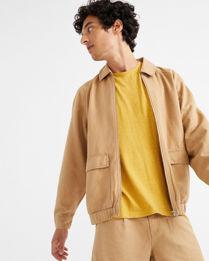 THINKING MU DRAGONFLY JACKET - CAMEL