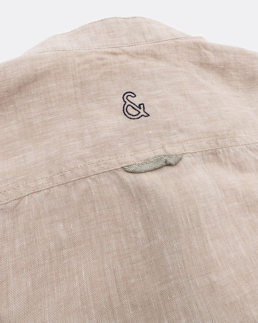 COLOURS + SONS LINEN SHIRT -  BEIGE