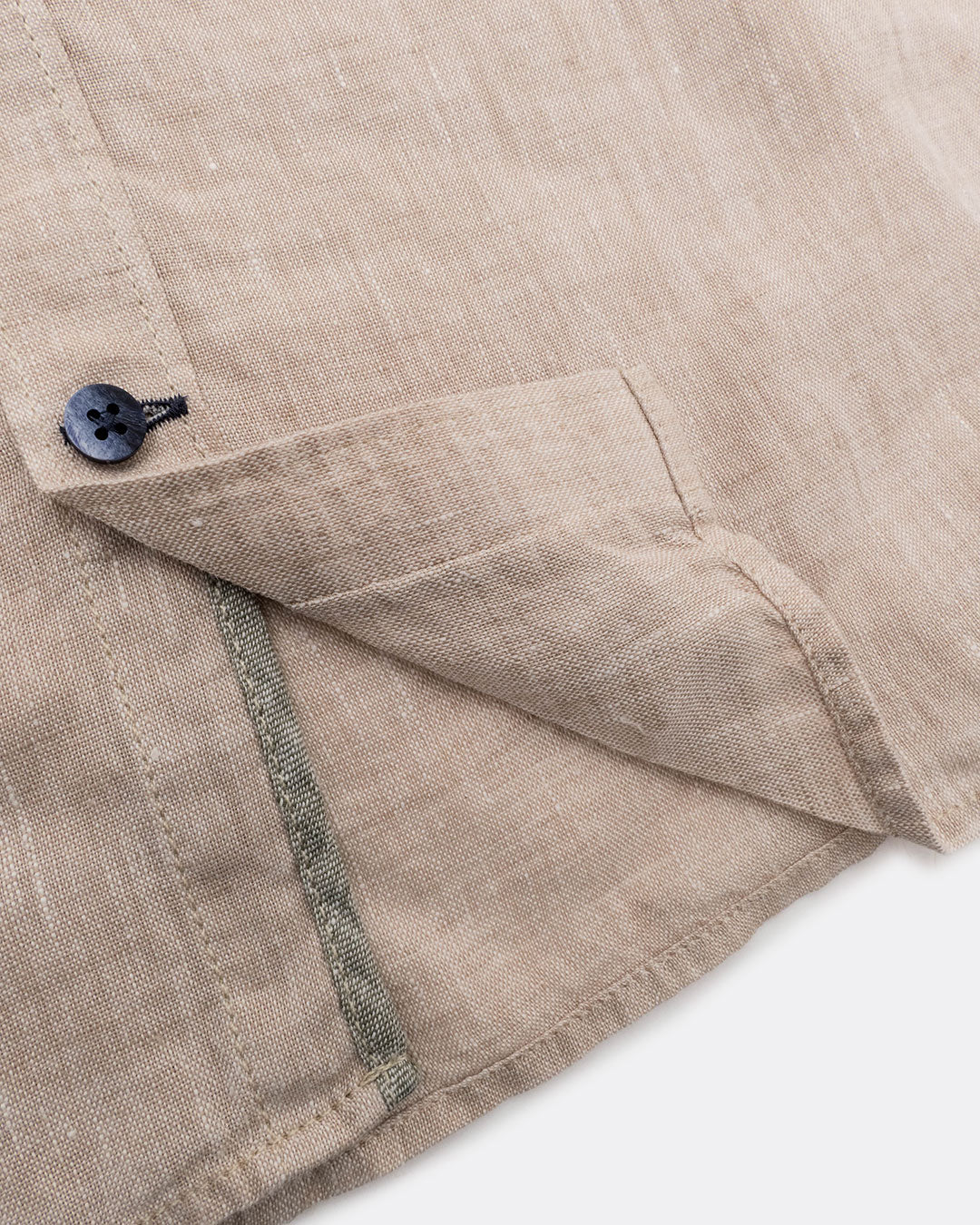 COLOURS + SONS LINEN SHIRT -  BEIGE