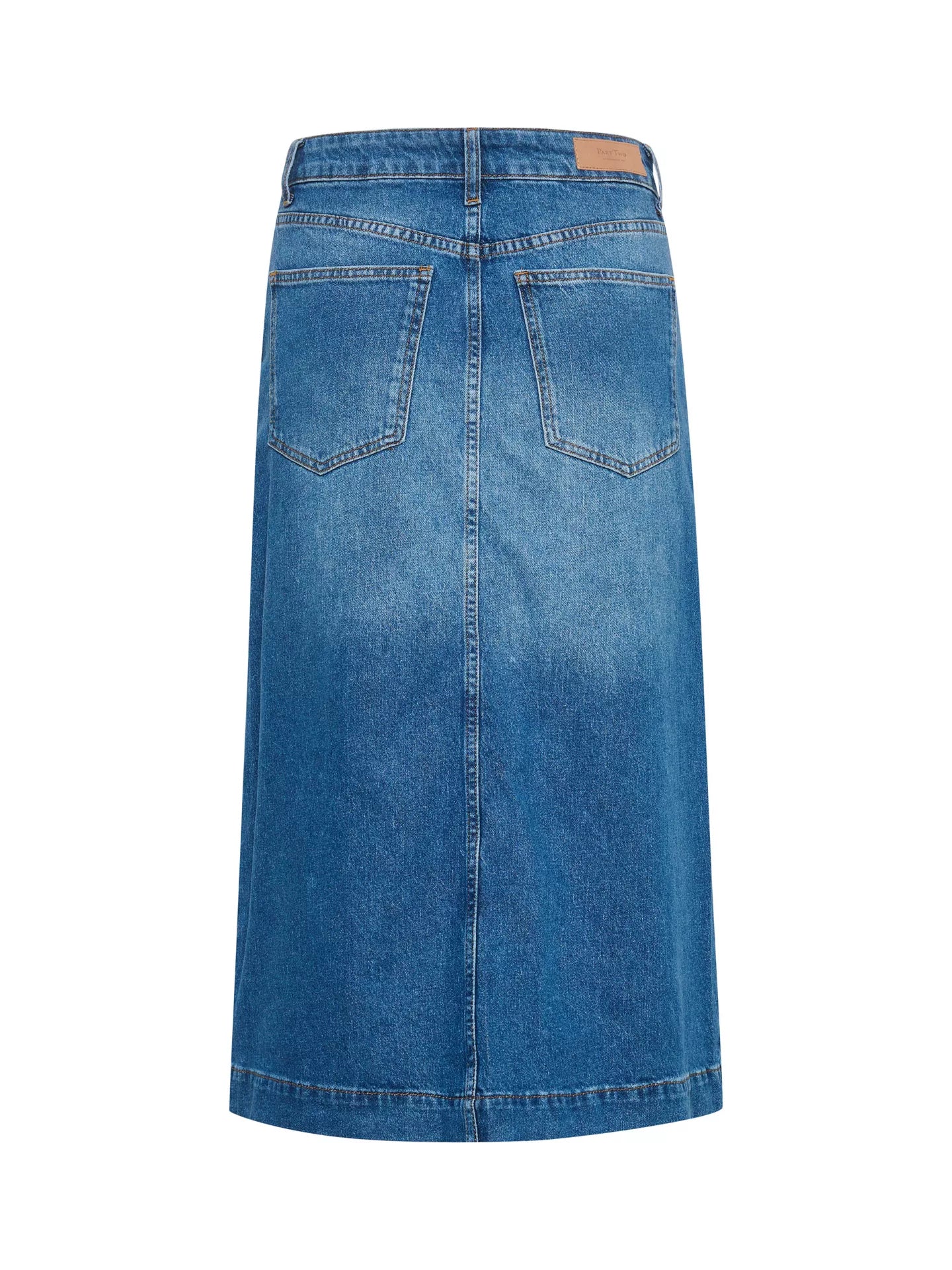 PART TWO CALIA SKIRT - MEDIUM BLUE DENIM