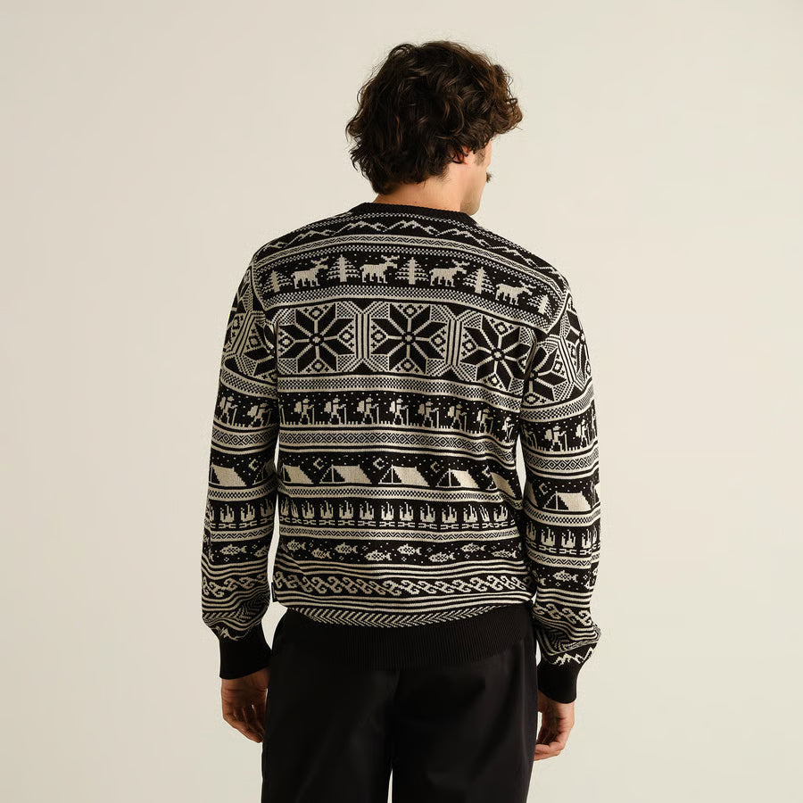 SWEATER - FAIRISLE BLACK - DEDICATED