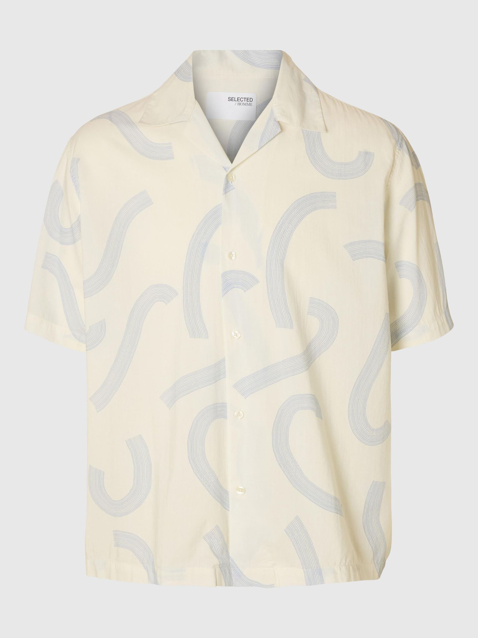SELECTED HOMME SHIRT - EGRET / LINE