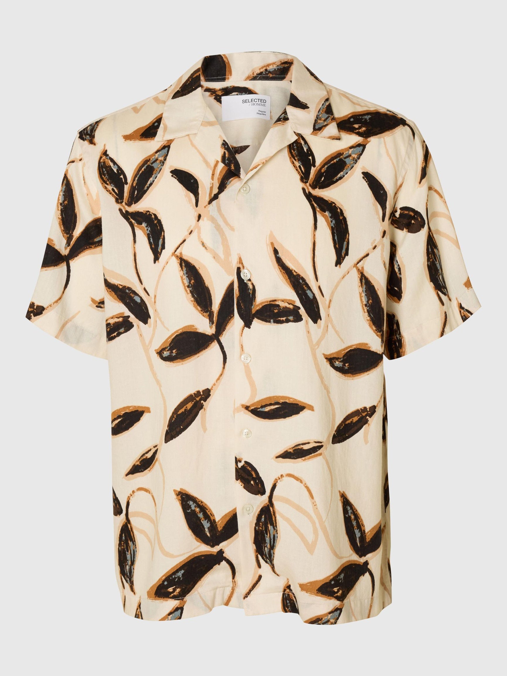 SELECTED HOMME RESORT SHIRT - EGRET/FLORAL
