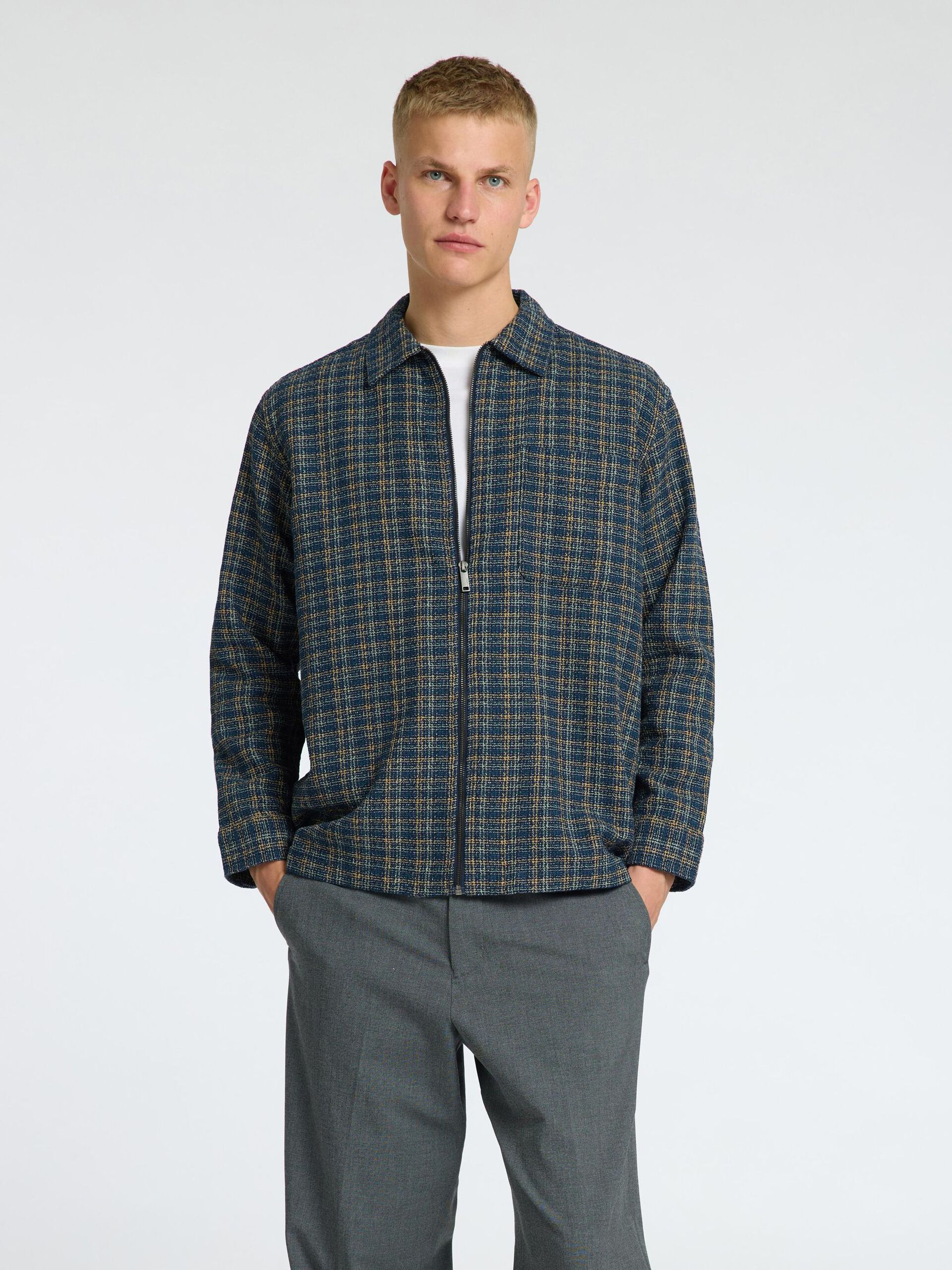 SELECTED HOMME JAMES OVERSHIRT - CAPTAIN/CHECKS