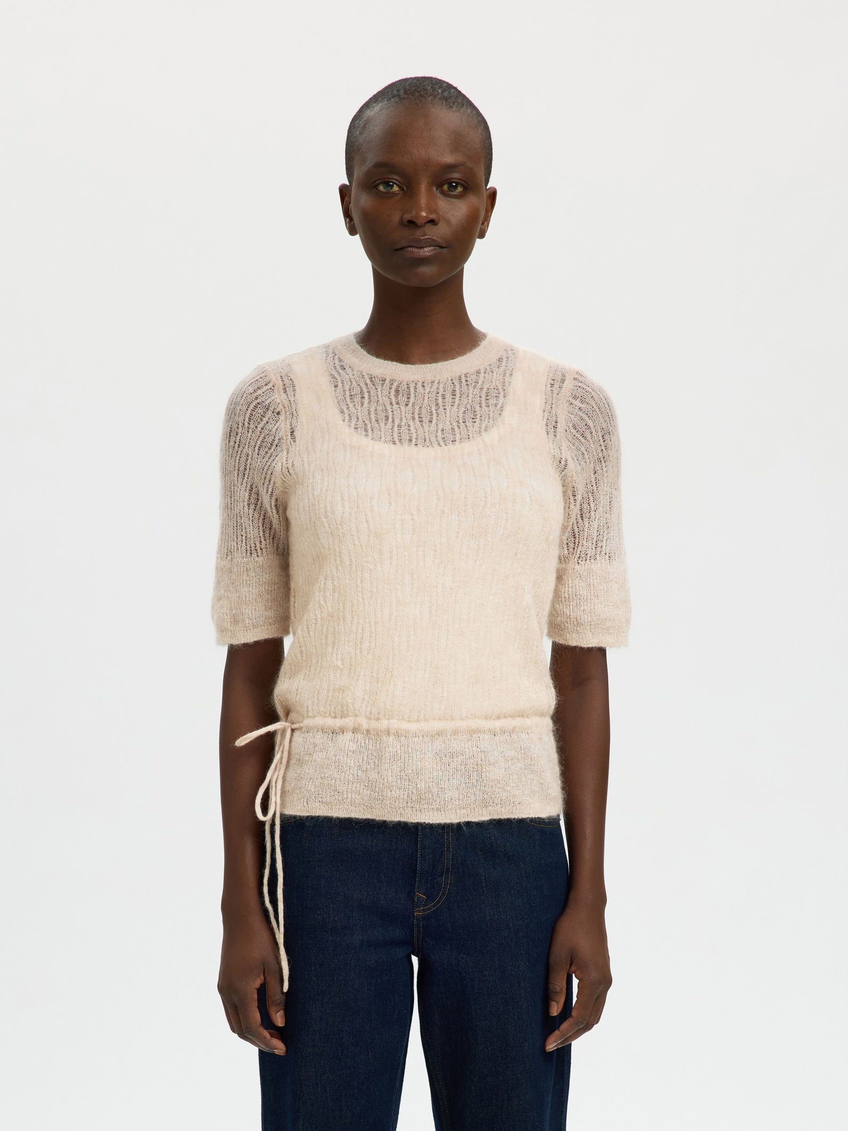 KNIT O NECK - BIRCH - SELECTED FEMME