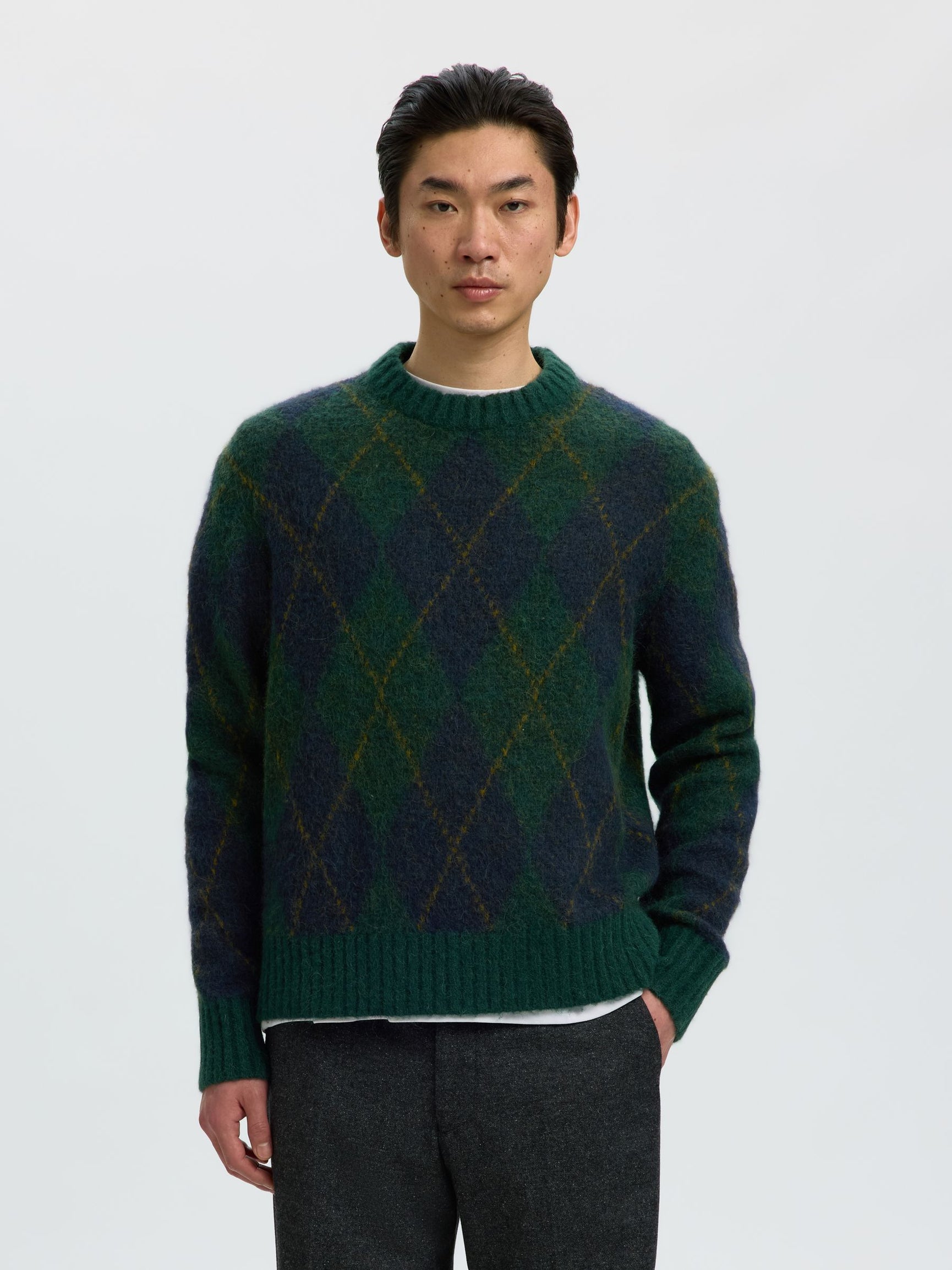 ARGYLE KNIT - PINE GROVE - SELECTED HOMME