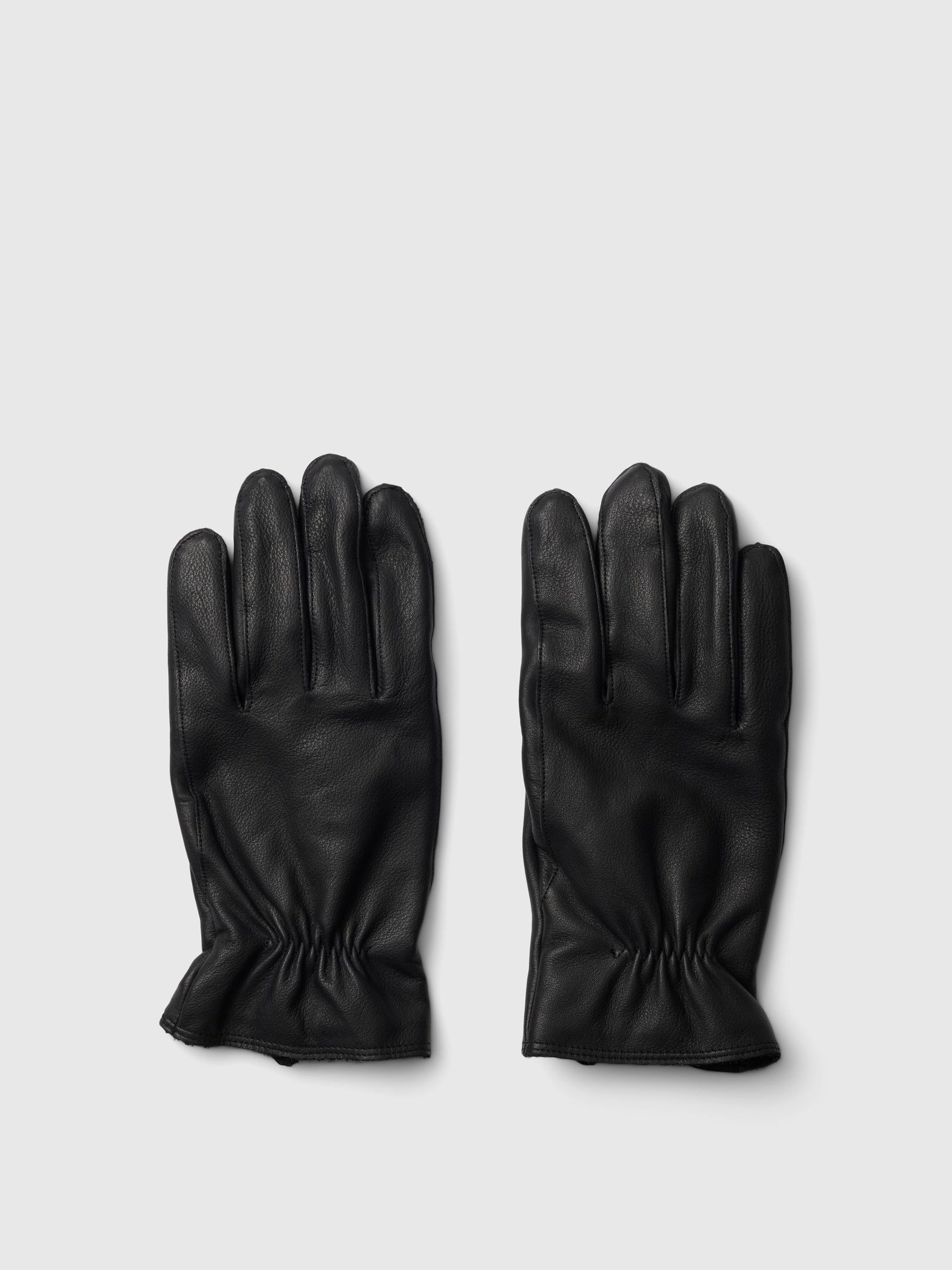 LEATHER GLOVES - BLACK - SELECTED HOMME