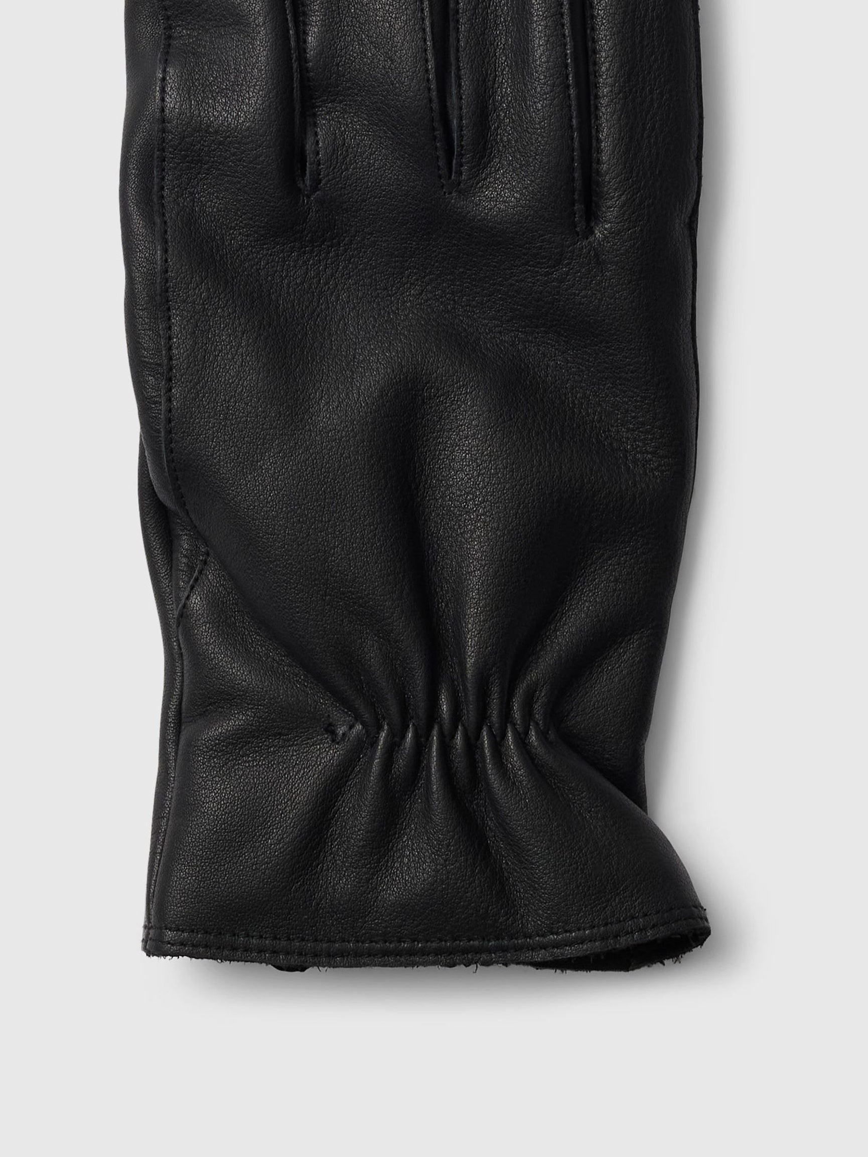 LEATHER GLOVES - BLACK - SELECTED HOMME