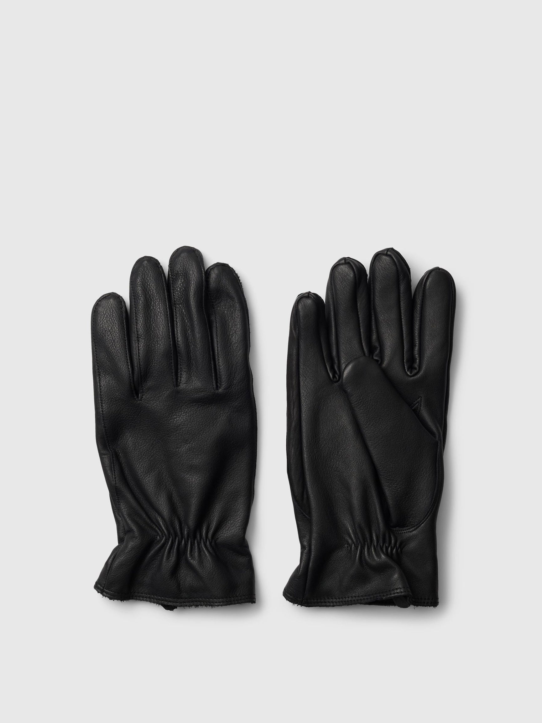 LEATHER GLOVES - BLACK - SELECTED HOMME