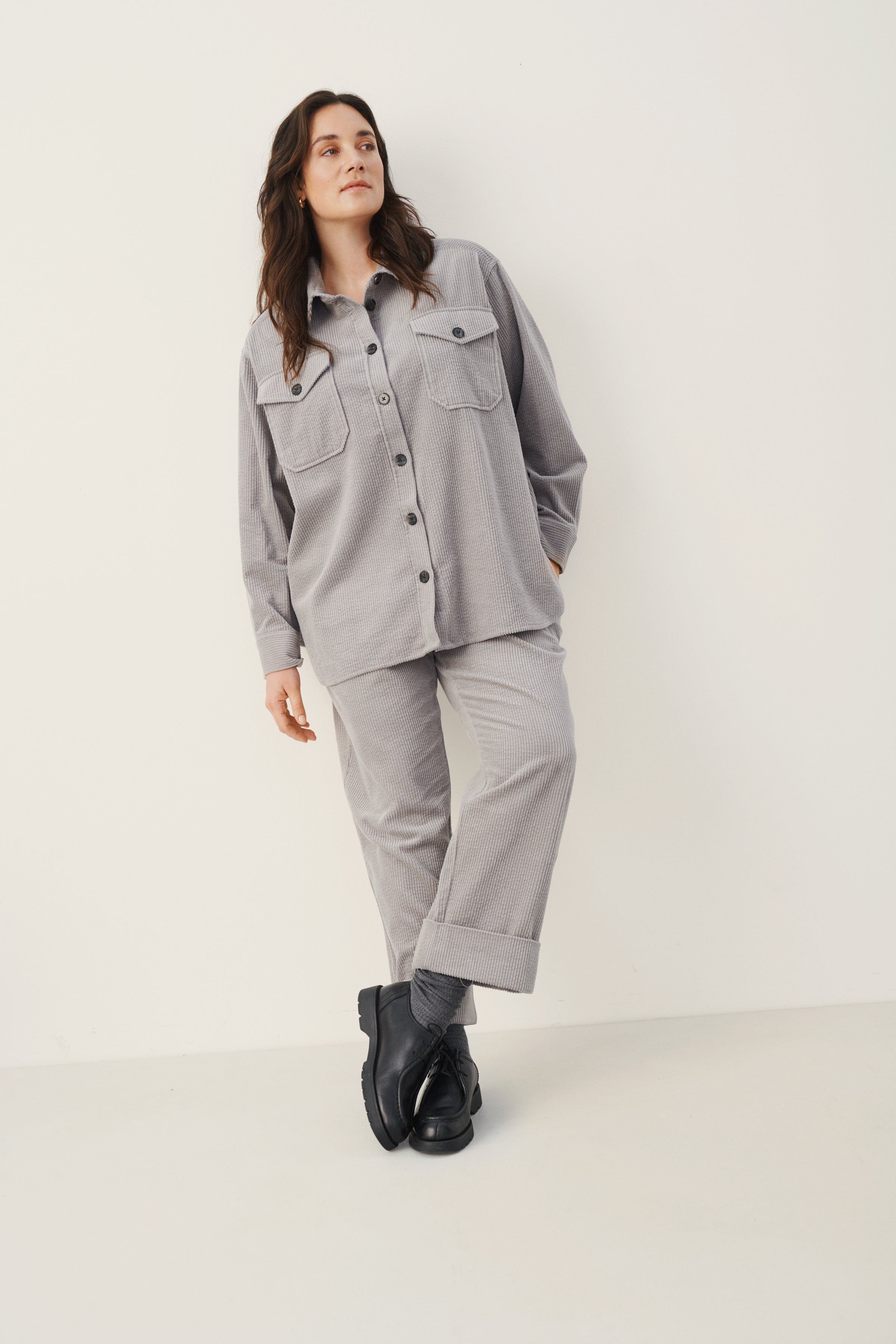 PART TWO COLLETTE SHIRT - GRAY FLANNEL