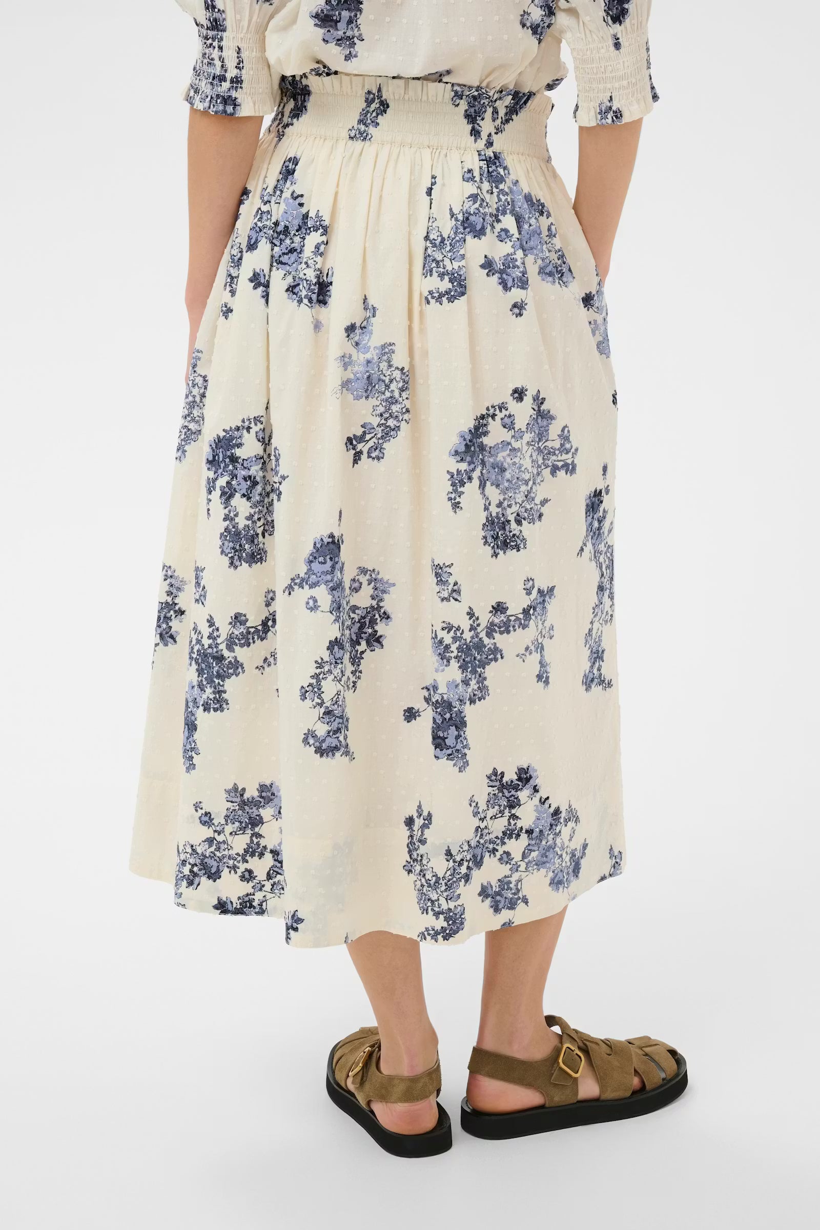 PART TWO AMAIA SKIRT - BLUE FLOWER PRINT