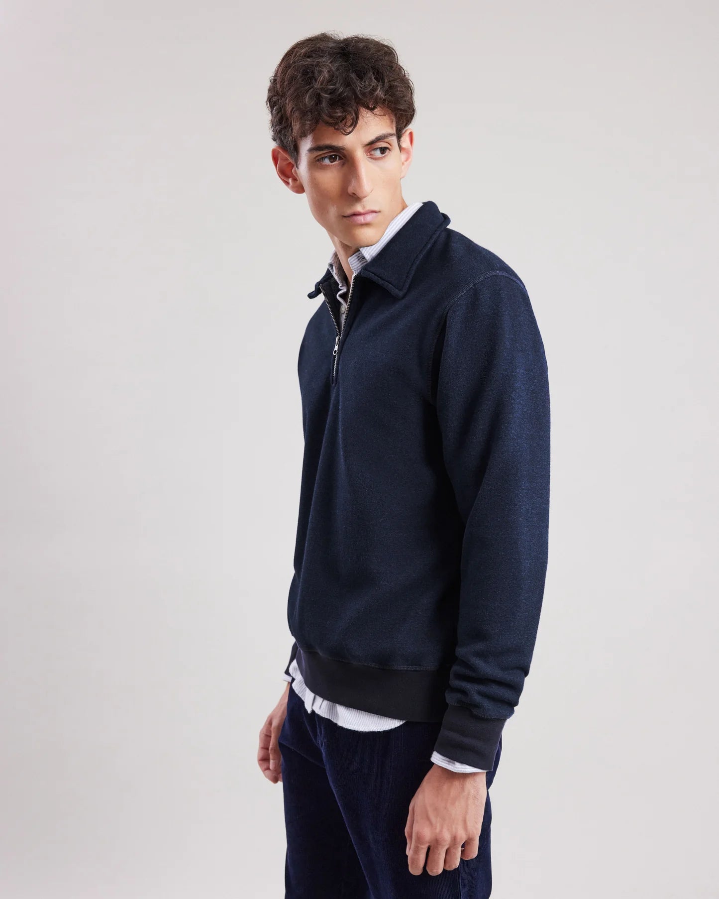 HARTFORD POLO SWEATSHIRT - INDIGO