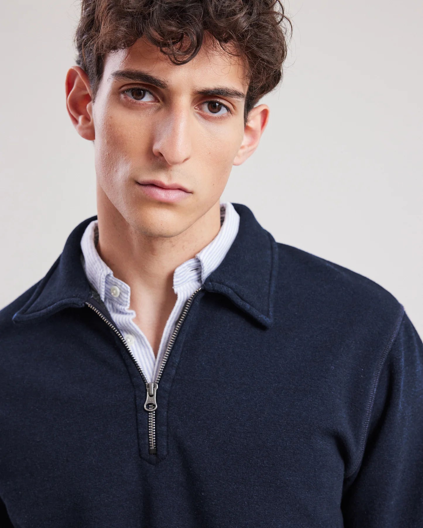 HARTFORD POLO SWEATSHIRT - INDIGO